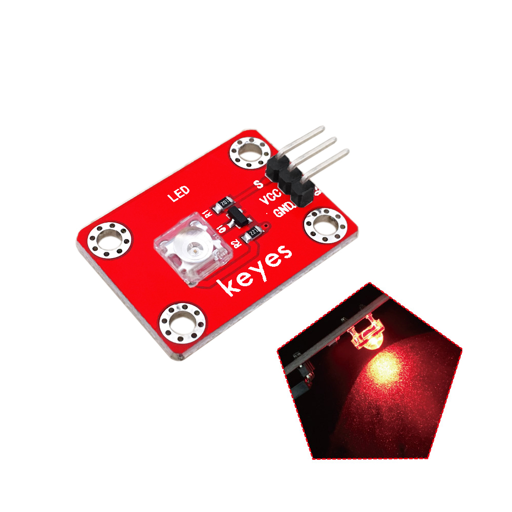 keyes 食人鱼LED红光模块(焊盘孔) 红色 环保